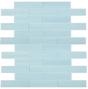 Lucy Blue Painting 4x16 Glass Mosaic