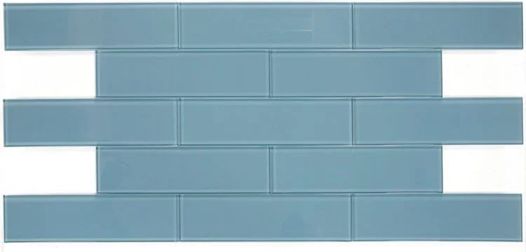 Lucy Casale Blue 4x16 Glass Mosaic