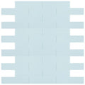 Lucy Turquoise 4x16 Glossy Glass Mosaic