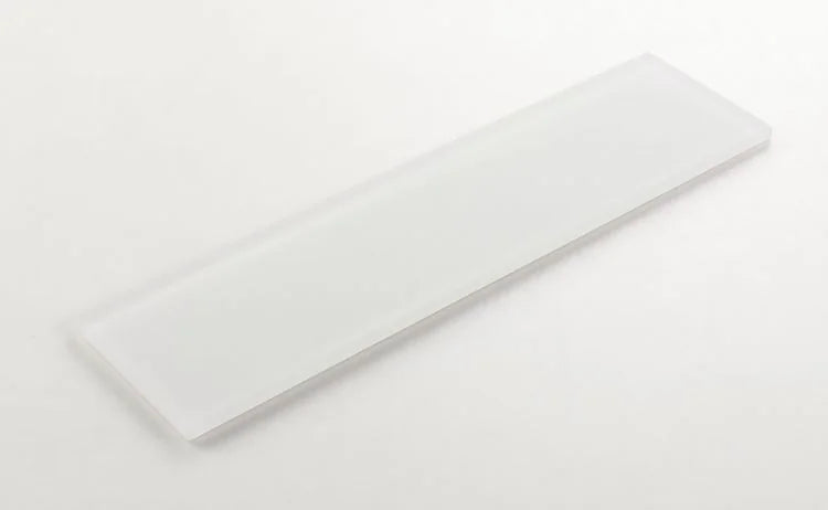 Lucy White 4x16 Frosted Glass Mosaic
