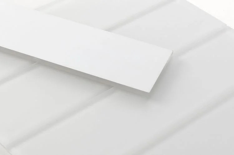 Lucy White 4x16 Frosted Glass Mosaic
