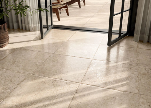 Lumiere Series Sabbia Modular Pattern Grip/R11 Travertine Look Porcelain Tile