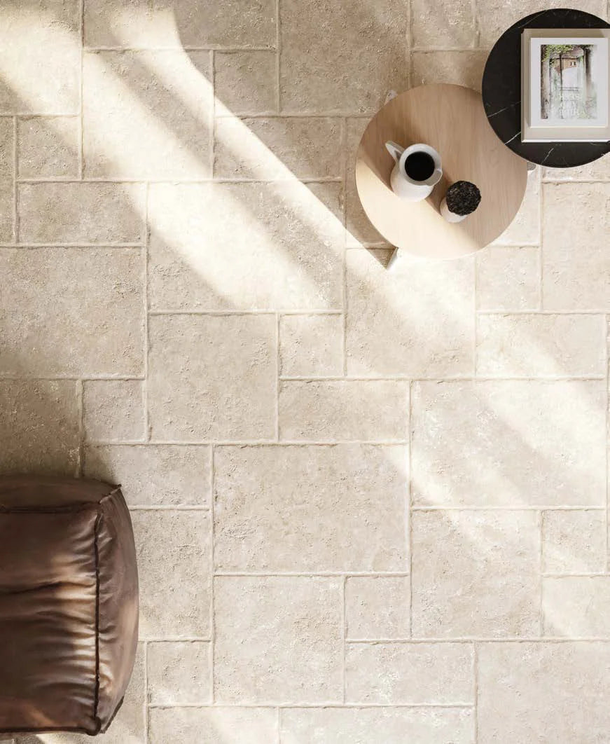 Lumiere Series Talco Modular Pattern Grip/R11 Travertine Look Porcelai ...