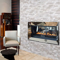 Luna Gray 6x24 Corner Splitface Marble Ledger Stone