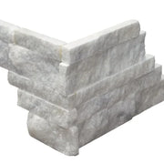 Lusso Carrara 07x10x07 Split-Face Marble Corner