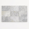 Lusso Carrara 10x5.75x06 Split-Face Marble Corner 6x12 close-up