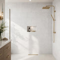 Lusso Carrara 12x24 Polished Marble Tile — Bathroom shower wall