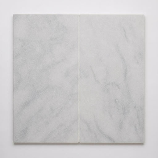 Lusso Carrara 12x24 Sandblasted Marble Paver close-up