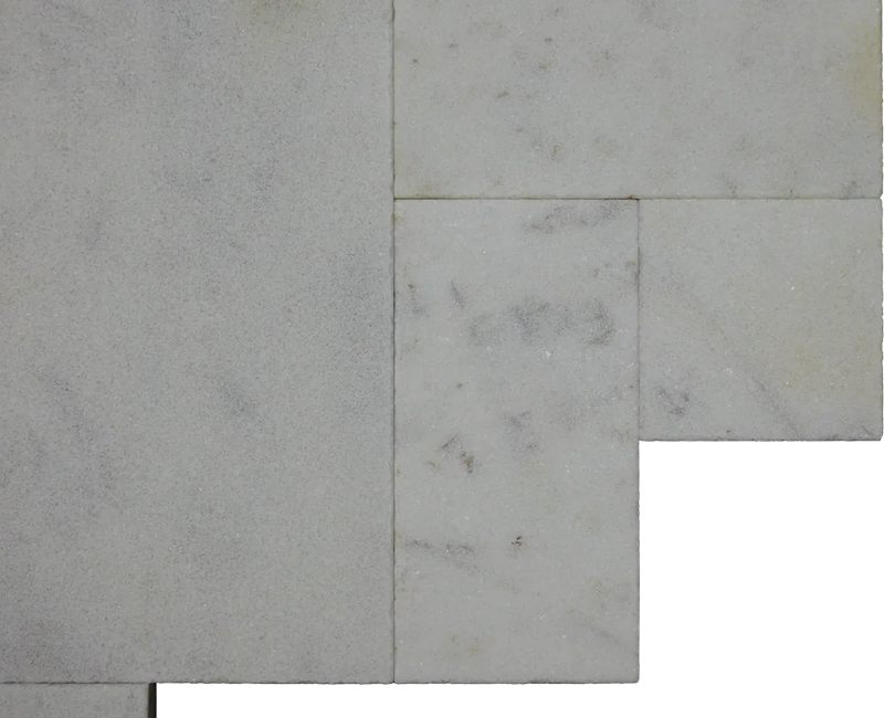 Lusso Carrara 12x24x2 Sandblasted Marble Paver