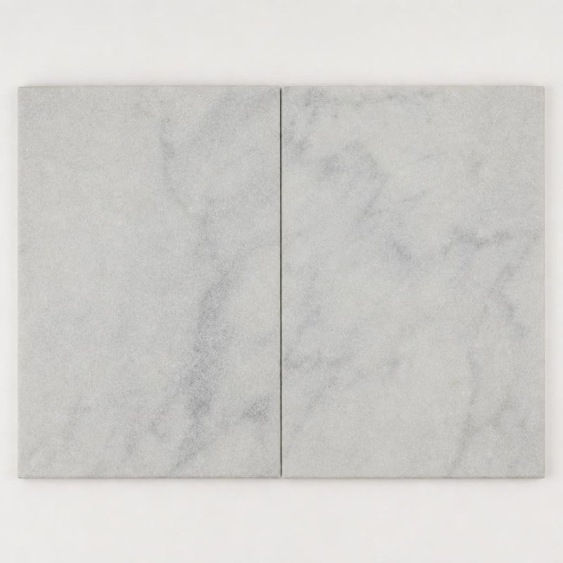 Lusso Carrara 16x24 Sandblasted Marble Paver close-up