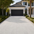Lusso Carrara 16x24 Sandblasted Marble Paver — Front Yard driveway