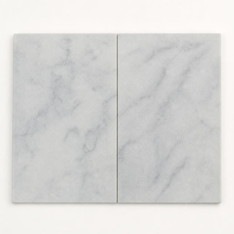Lusso Carrara 16x24x2 Sandblasted Marble Paver close-up