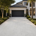 Lusso Carrara 16x24x2 Sandblasted Marble Paver — Front Yard driveway