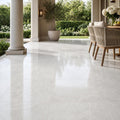Lusso Carrara 18x18 Polished Marble Tile — Covered Patio floor