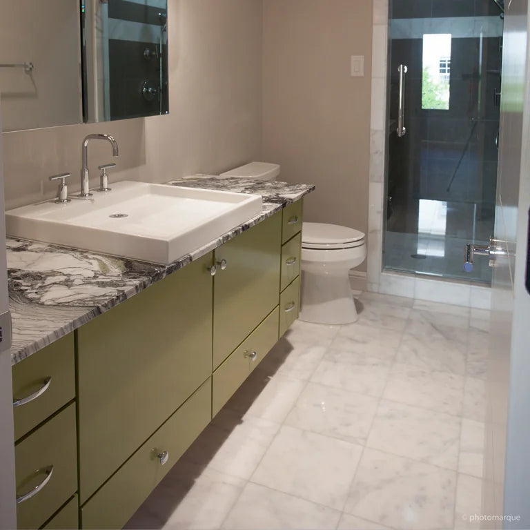 Lusso Carrara 24x24 Polished Marble Tile