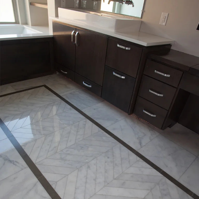 Lusso Carrara 24x24 Polished Marble Tile