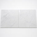 Lusso Carrara 24x24 Polished Marble Tile close-up