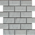Lusso Carrara 2x4 Polished Marble Mosaic Tile