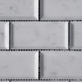 Lusso Carrara 2x4 Polished Marble Mosaic Tile