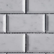 Lusso Carrara 2x4 Polished Marble Mosaic Tile