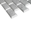 Lusso Carrara 2x4 Polished Marble Mosaic Tile