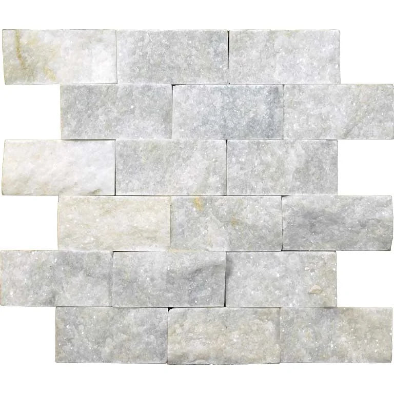Lusso Carrara Split Combo 6x24 Split-Face Marble LedPanel