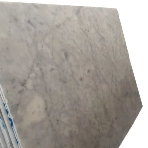 Lusso Carrara 6x6 Tumbled Marble Tile