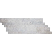 Lusso Carrara 7x19.75 Split-Face Marble Ledger Stone