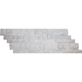 Lusso Carrara 2x4 Split-Face Marble Mosaic Tile