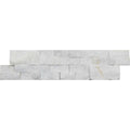 Lusso Carrara 2x4 Split-Face Marble Mosaic Tile