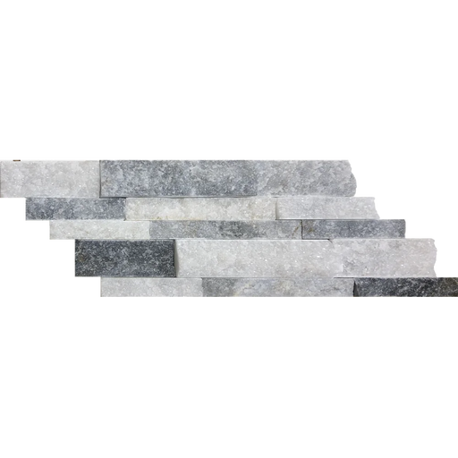 Lusso Carrara 6x24 Split-Face Marble Ledger Stone
