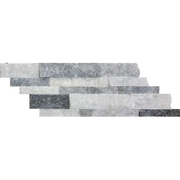 Lusso Carrara 7x19.75 Split-Face Marble Ledger Stone