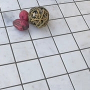 Lusso Carrara Deco Strips Stacked Various Finish Marble Mosaic Tile