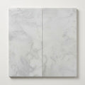 Lusso Carrara Marble Paver 12x24 Sandblasted 2 inch close-up
