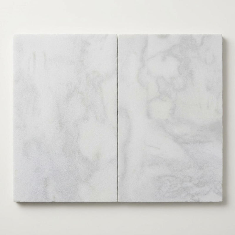 Lusso Carrara Marble Paver 16x24 Sandblasted close-up