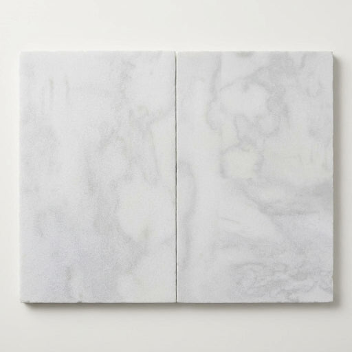 Lusso Carrara Marble Paver 16x24 Sandblasted close-up