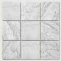 Lusso Carrara Marble Tile 12x12 Polished close-up