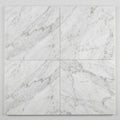 Lusso Carrara Marble Tile 18x18 Polished close-up