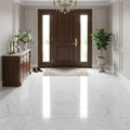 Lusso Carrara Marble Tile 18x18 Polished — Foyer floor