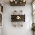 Lusso Carrara Marble Tile 24x24 Honed — Dining Room floor