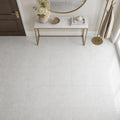 Lusso Carrara Marble Tile 24x24 Honed — Foyer floor