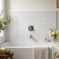 Lusso Carrara Marble Tile 6x12 Polished — Bathroom tub surround edge