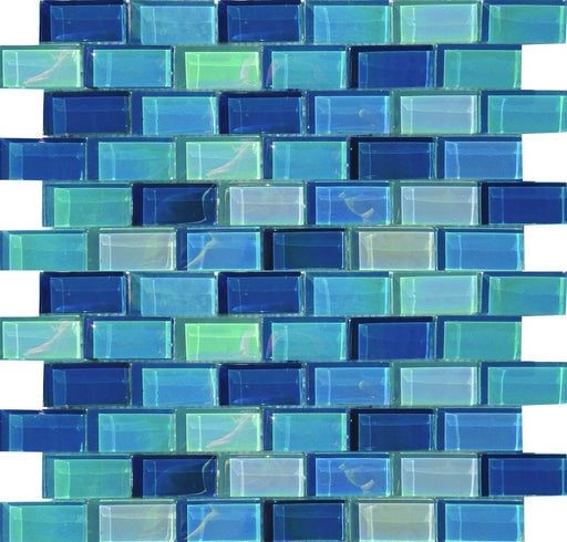 Lux AquaStGeorge 1x2 Glass Mosaic Tile