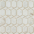 Luxor Royal Link Gold Pattern 0.31 Inch Glass Stone Blend Metal Mosaic Tile