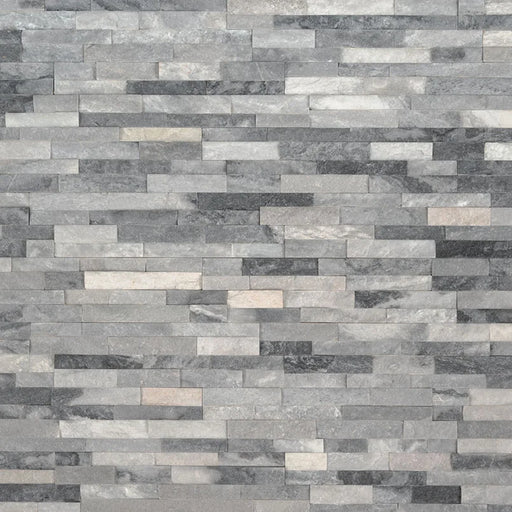 M Series Alaska Gray 4.5x16 Splitface Mini Stacked Quartzite Ledger Stone