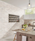 M Series Arctic White 4.5x16 Splitface Mini Stacked Quartzite Ledger Stone