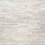 M Series Arctic White 4.5x16 Splitface Mini Stacked Quartzite Ledger Stone