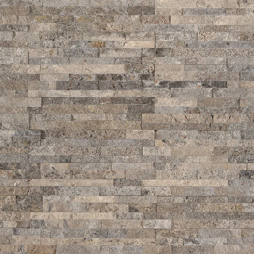 M Series Silver 4.5x16 Mini Splitface Travertine Ledger Stone