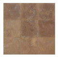 Close-up of Noce Toros Travertine Light /Noce 12 x 12 Mesh Mosaic, in Noce tones.