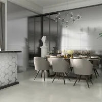 Magnet Sugar Silver 5.9x6.7 Hexagon Matte Porcelain Tile